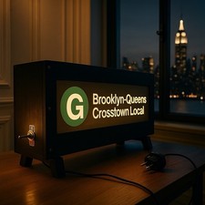 Original NYC Subway Rollsign Lightbox –Harlem Silk- New York City Transit 1980s