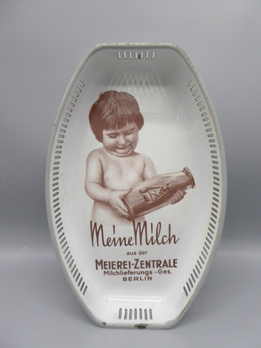 Emaille schale brotschale drgm - emaille,