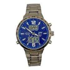 ETT Eco Tech Time Solar Watch • Titanium Case • Model EGT-11416-A1M • Radio-Cont