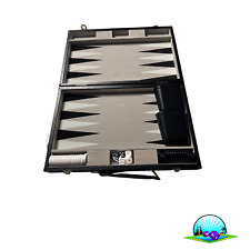 Großer Backgammon Kunstleder-Koffer - Schwarz  38 x 25 cm geschlossen