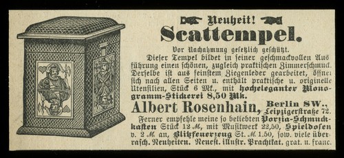 Alte reklame werbung 1887 - alte,