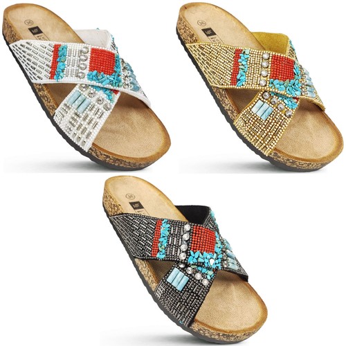 Damen slip sandalen mit - slip, on