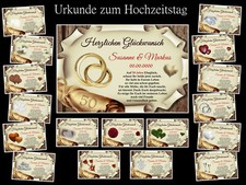 1 Urkunde - Hochzeitstag
