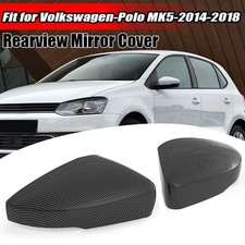Paar Carbonfaser-Stil Spiegelkappen Für VW Polo 6R/6C 2009 2010 2011 2012-2017