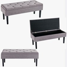 Bank grau 109x43x43cm Heine