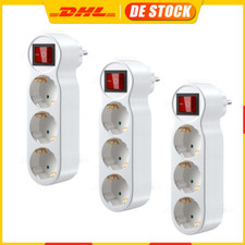 3x Steckdosenverteiler Mehrfachsteckdose 3 Fach Steckdose demelectric adapter DE