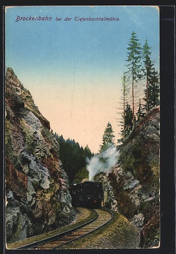 Ansichtskarte brockenbahn bei - ansichtskarte,