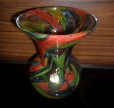 Bunte Glasblumenvase -