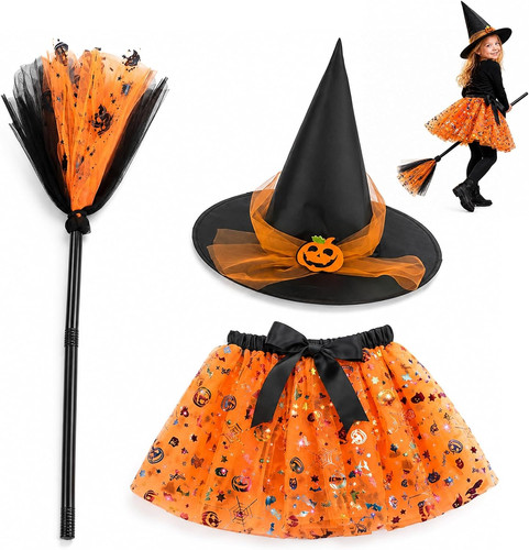 3pcs halloween hexenkostüm - 3pcs,