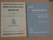 SACHS 50 Ersatzteilliste 1954