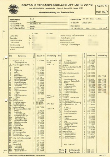 Einstelldaten datenblatt - einstelldaten,