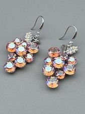 Funkelnde Trauben Ohrringe mit SWAROVSKI® Kristall Damen Geschenk Neu