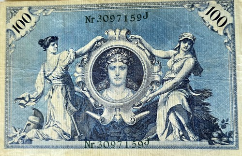 100 reichsmark schein 1908 - schein,