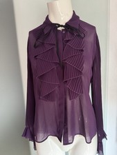 Chiffon bluse mit - chiffon,