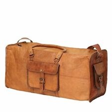 Herren Groß Leder Reise Duffel Wochenende Fitness Übernacht Tasche Gepäcktasche