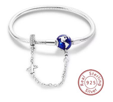 Charms Armband 16-20cm Anhänger Damen Geschenk 925 Silber Frau Schmuck Sonne HOT