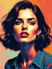 Plakat A4 Weiblich Pop Art