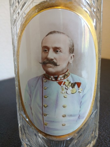 Antik geschliffener glaskrug - antik,