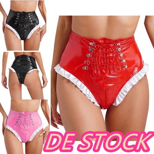 Damen lackleder booty short - damen~lackleder,