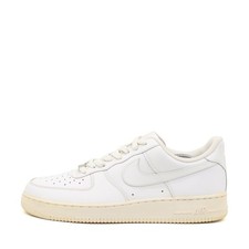 Nike Herren Air Force 1 Low Sneaker Weiß Leder Low-Top Atmungsaktiv EU 45.5
