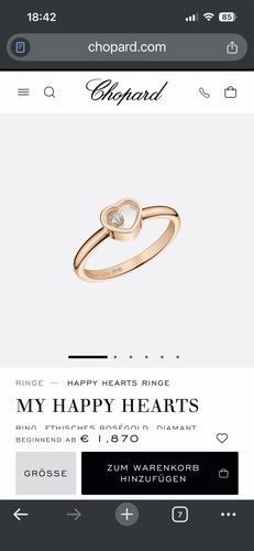 Chopard happy hearts - happy, ring