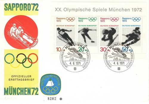 Fdc olympiade münchen - olympiade, 1972