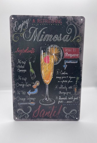 Blechschild cocktail mimosa - cocktail,