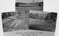 Echt Foto AK 1937 Chemnitz Verkehrsgarten des NSKK Motor-Sturm 11/M 34