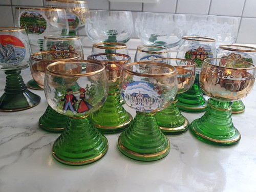 Antik gläser sammlung grüner - gläser,