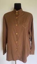 Hämmerle Langarm Bluse Nugat Braun in Gr. 44 (42 - M/L) Tracht Landhaus Folklore