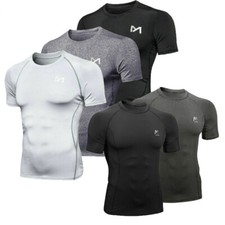 Herren Kurzarm Kompressionsshirt Sportshirt Laufshirt Funktionsshirt T-shirt