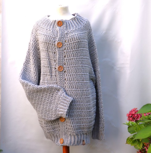 Jacke gehäkelt handarbeit - jacke,