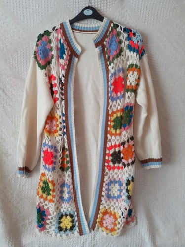 Damen creme bunt gehäkelt - damen,