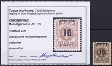 Memelgebiet Mi-Nr.: 189 sauber