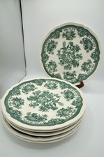VILLEROY & BOCH PORZELLAN "FASAN GRÜN" - 6er SET SPEISETELLER - VITRO-PORZELLAN
