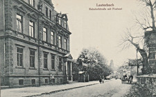 +++ LAUTERBACH + BAHNHOFSTRASSE + POSTAMT + BRIEFKASTEN + PFERDEFUHRWERK + FAHNE