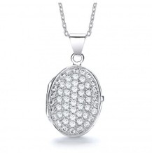 Sterling Silber Oval Medaillon