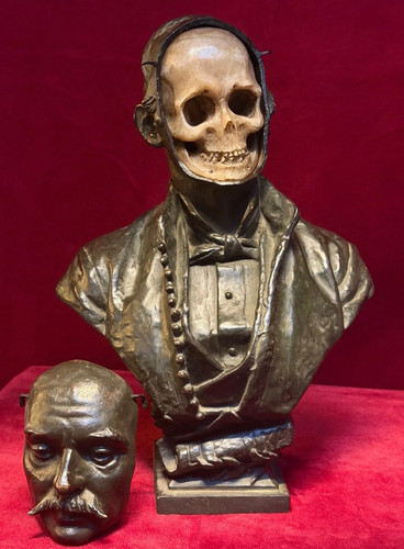 Antike bronze vanitas memento - bronze,