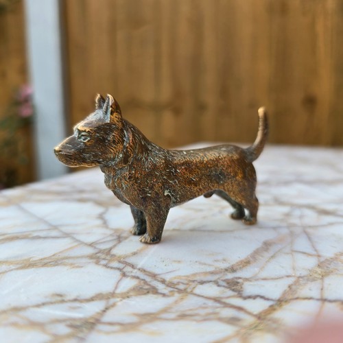 Antiker bronze hund - bronze,
