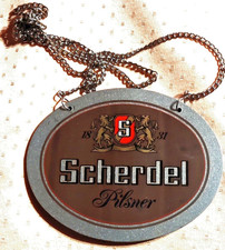 Brauerei Scherdel Hof,  Zapfhahnschild mit Kette " Pilsner" Kunststoff