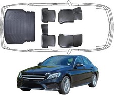 Trimak 3D Gummimatten&Kofferraumwanne Mercedes C-Klasse W204 2007–2014 Rücksitze