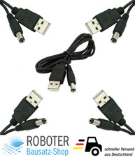 5x 80 cm USB Stromkabel auf DC