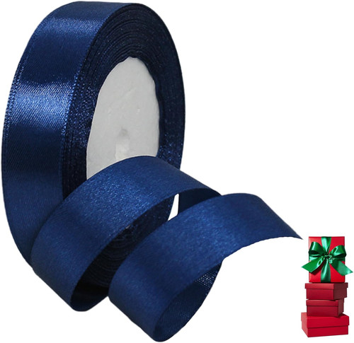 Satinband tiefblau 20mm breit - tiefblau,