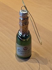CHAMPAGNER - FLASCHE - -Dekokugel -Weihnachtskugel-Baumschmuck-CHRISTBAUMKUGEL