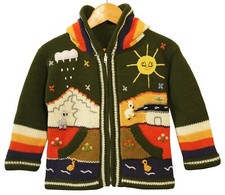 Kinder Strickjacke*3* grün