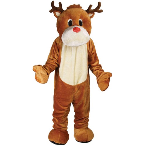 Riesiger rentier maskottchen - riesiger, rentier-maskottchen