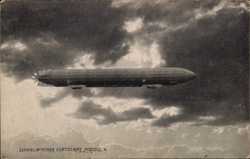 Zeppelin sches luftschiff - ak, zeppelin'sches