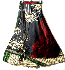 Unglaublich-Kunst Vintage Seide Sari Magic Wickelrock Wende Hippie Sarong