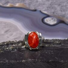 Schaumkoralle Ring, 925er Silber, Edelsteinring (20740), Koralle