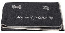 David Fussenegger Hundedecke 'best friend/Knochen' 100 x 140 cm - 7183/98